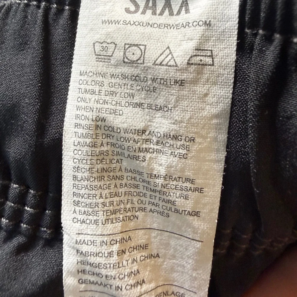 Saxx Oh Buoy 2-in-1 Swim Trunks Mens Medium Black 5 Inseam SXSW03L